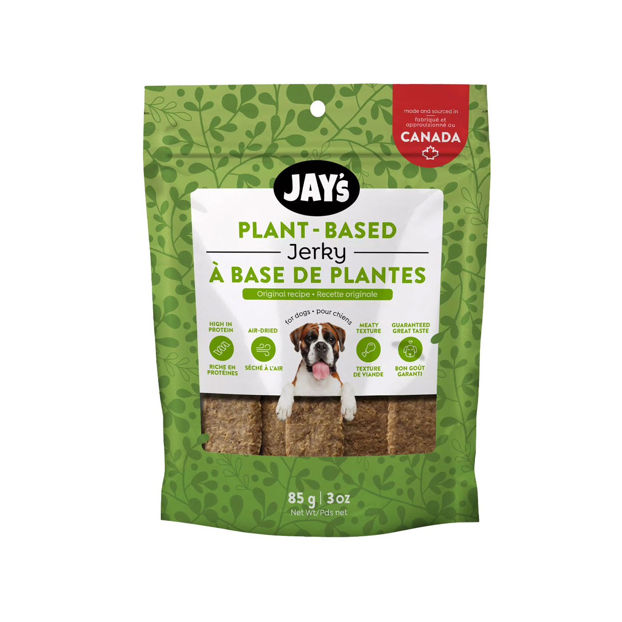 Jay's Tasty Adventures Original Plant-Based Jerky Dog Treats 85 g