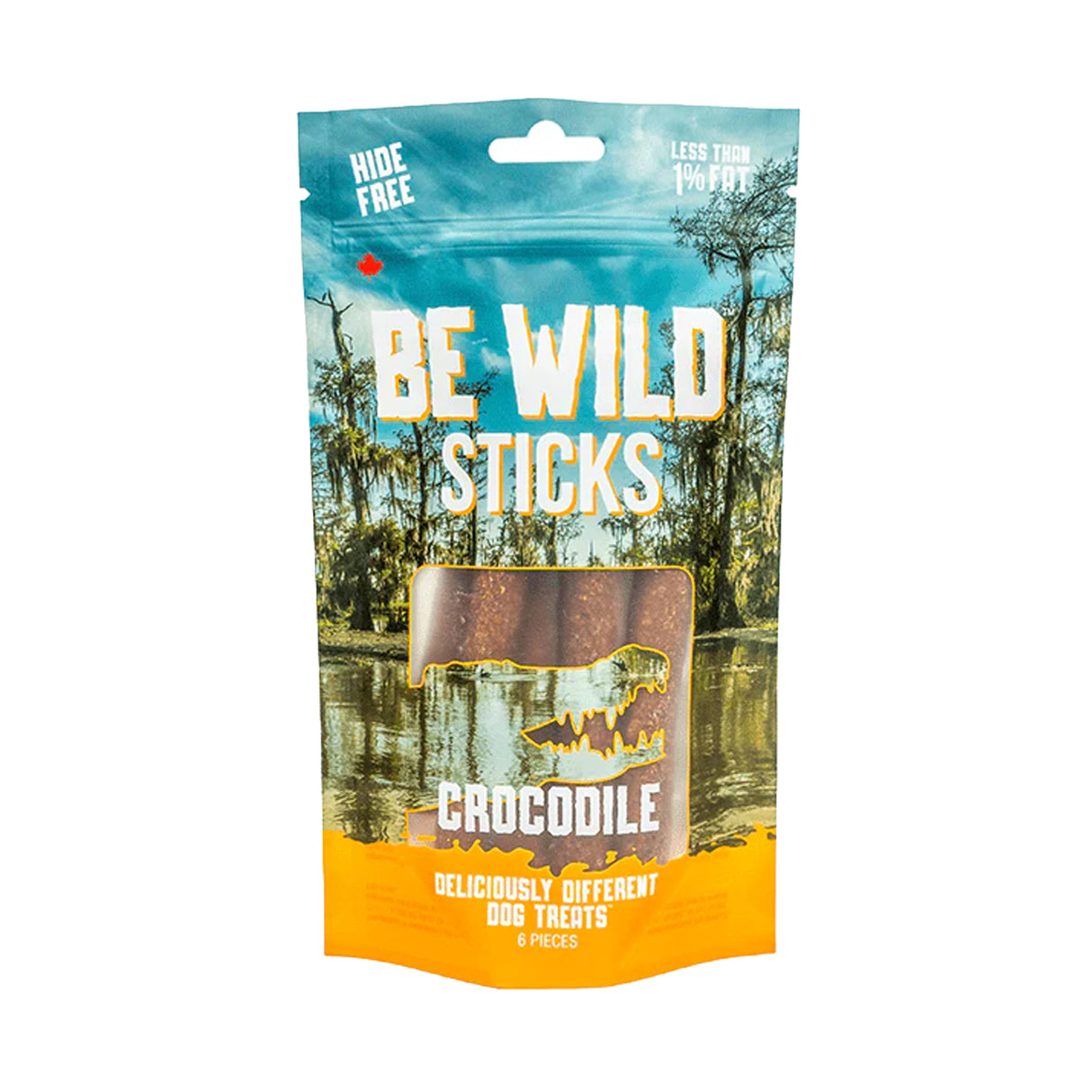 Friandises croquantes pour chiens This &amp; That Be Wild Sticks au crocodile - Lot de 6