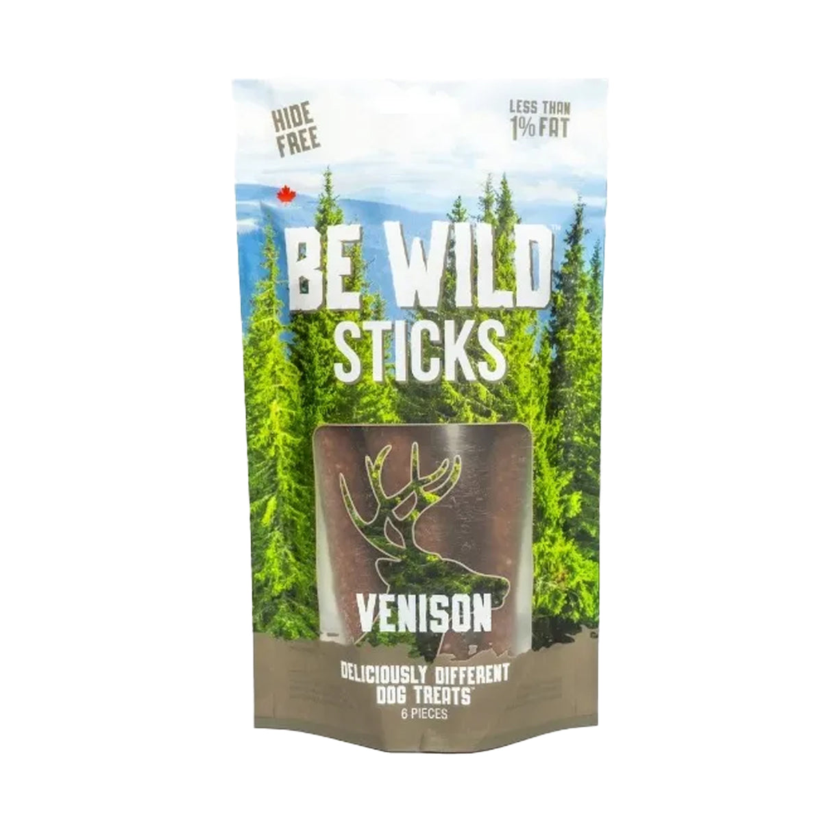 Friandises croustillantes au venaison pour chiens This &amp; That Be Wild Sticks - Paquet de 6