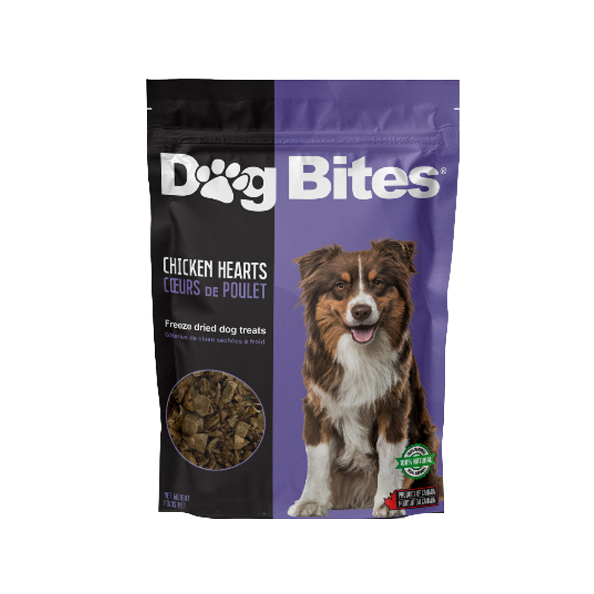 Dog Bites Freeze Dried Chicken Hearts Dog Treats 175 g