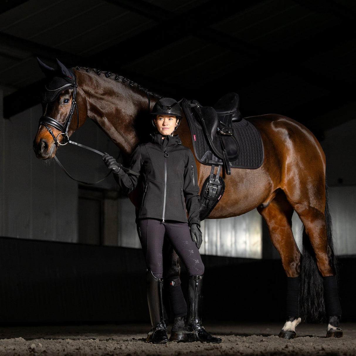 Tapis de selle de dressage LeMieux ProSorb uni à deux poches