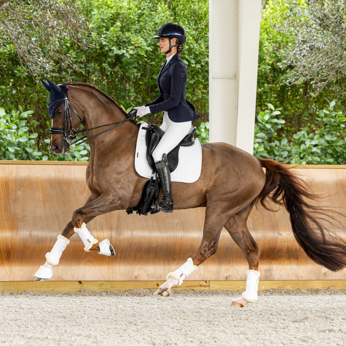 Tapis de selle de dressage LeMieux ProSorb uni à deux poches