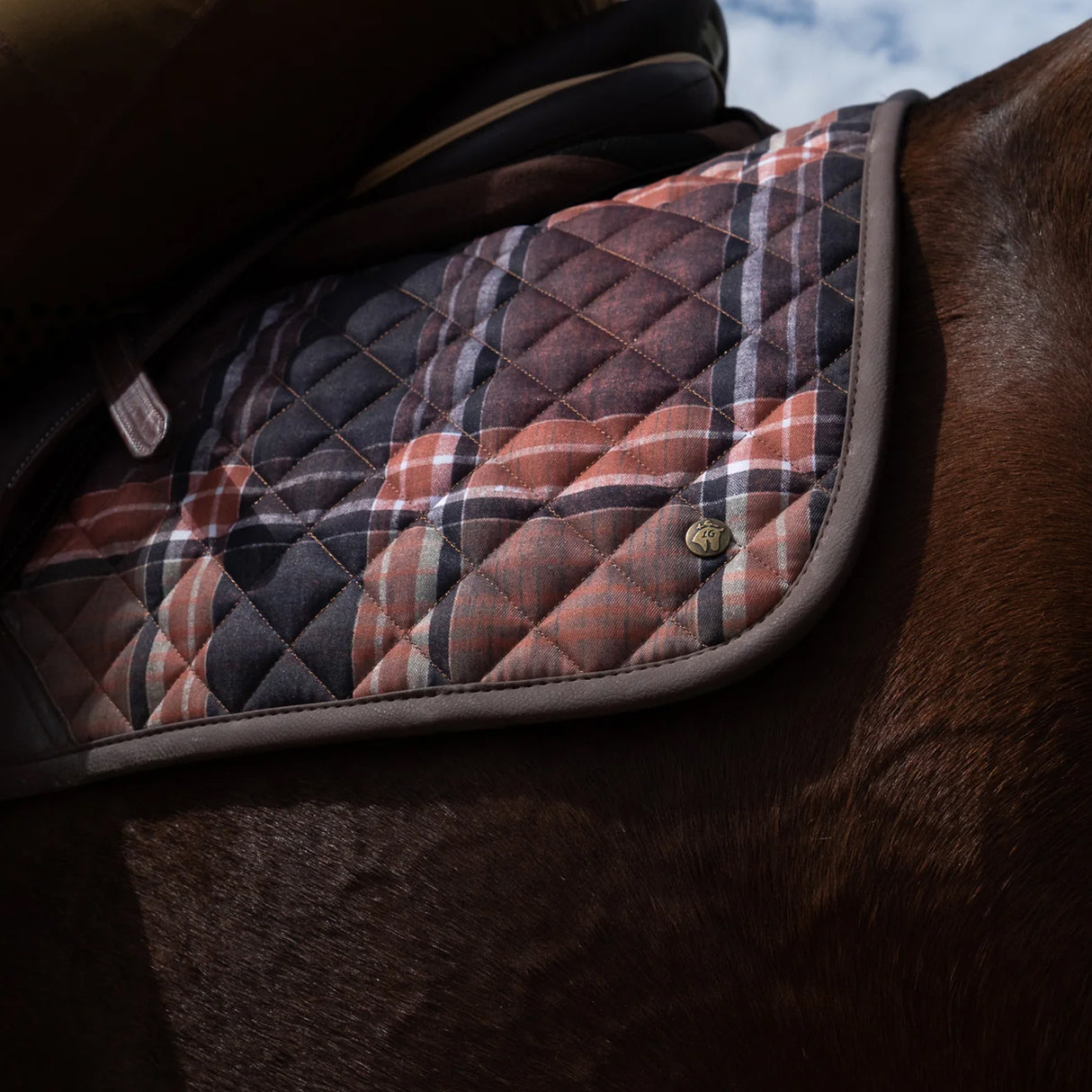 Sixteen Cypress Field Plaid Close Contact Saddle Pad