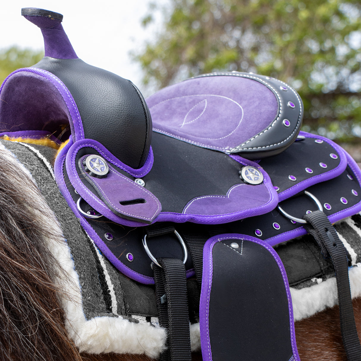 Selle synthétique pour poney western Silverline