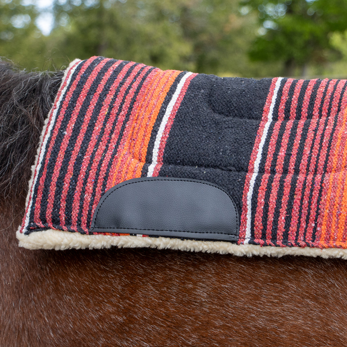 Tapis de selle western pour poney Navajo doublé polaire Weaver