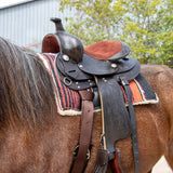 Tapis de selle western pour poney Navajo doublé polaire Weaver