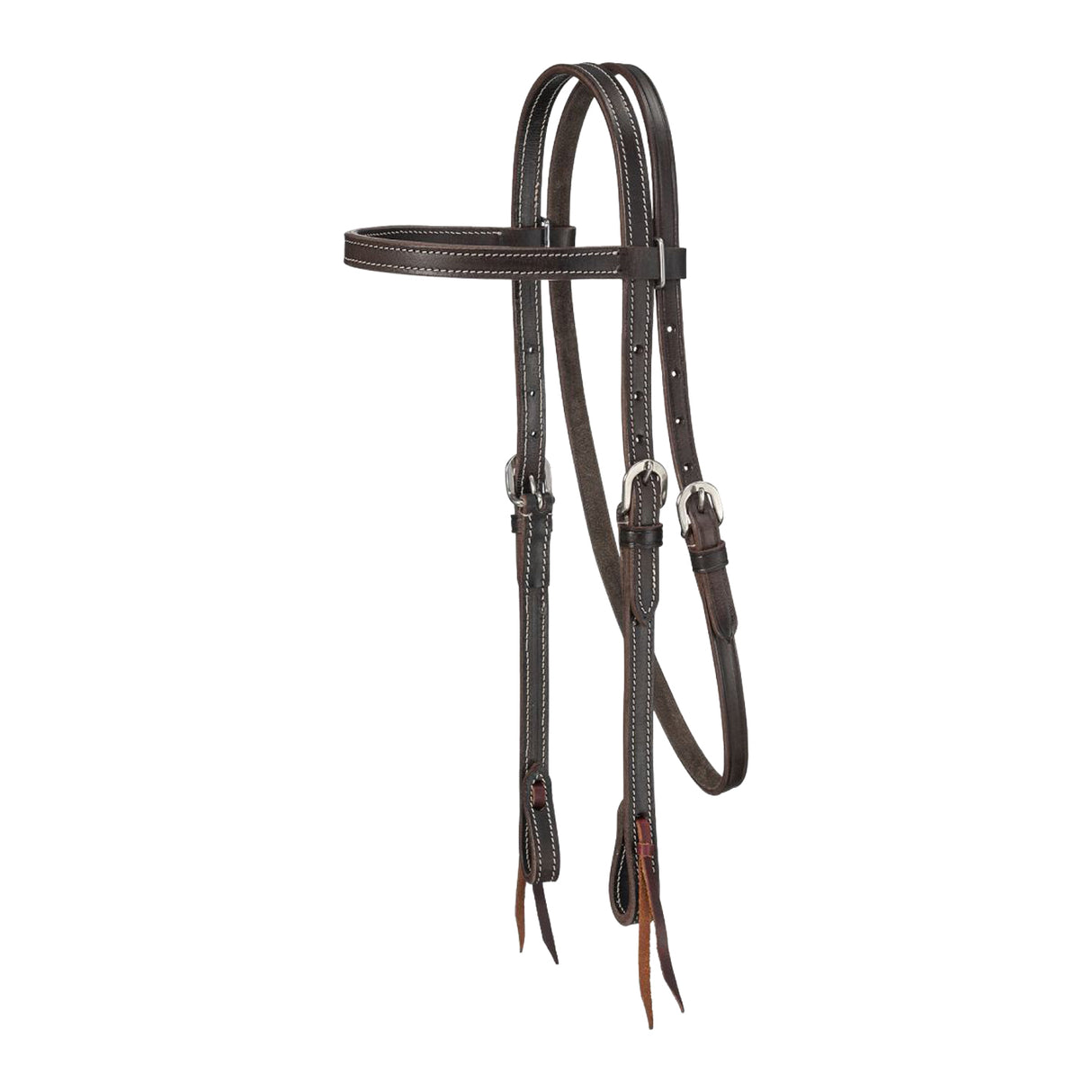 Bridon à frontal pour poney Royal King, cuir lisse