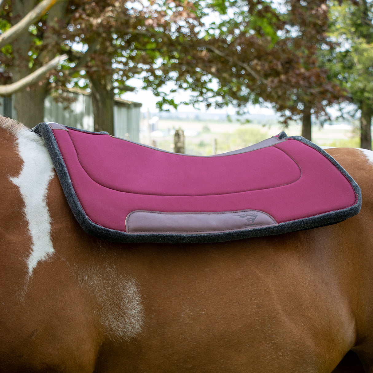 Tapis de selle de ranch profilé en laine diamantée