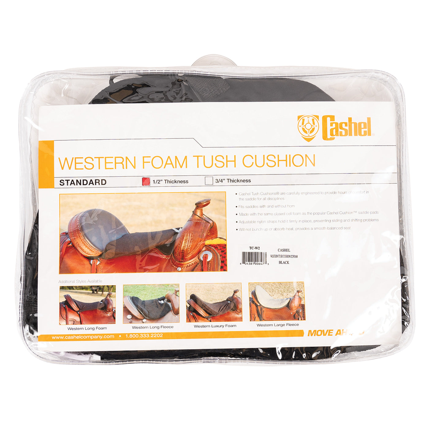 Cashel Foam Western Tush Cushion - Long