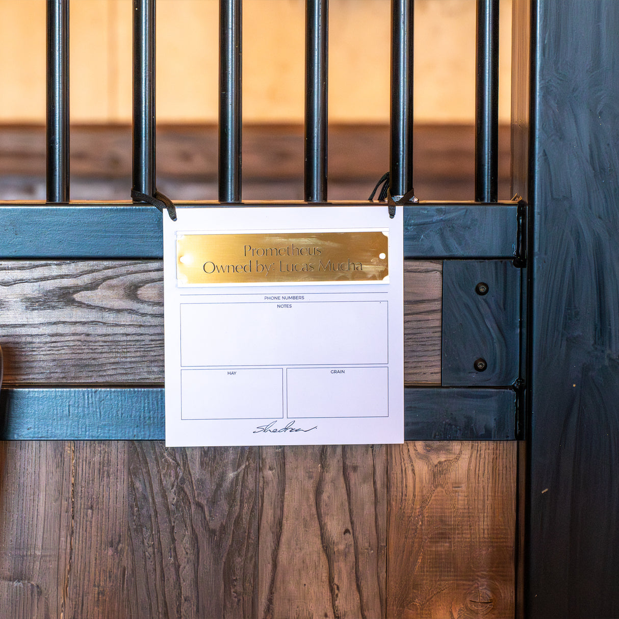 Shedrow Stable Stall White Board