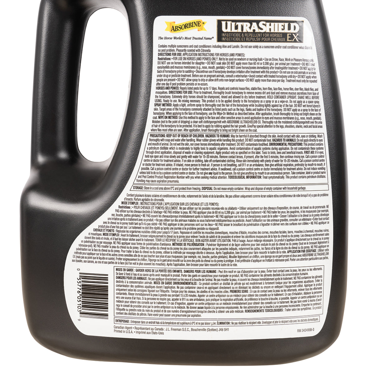 Recharge anti-mouches Absorbine UltraShield EX 3,8 L