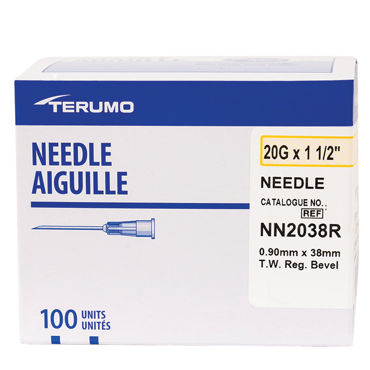 Terumo 20 Gauge X 1.5 In. Needle - Box of 100
