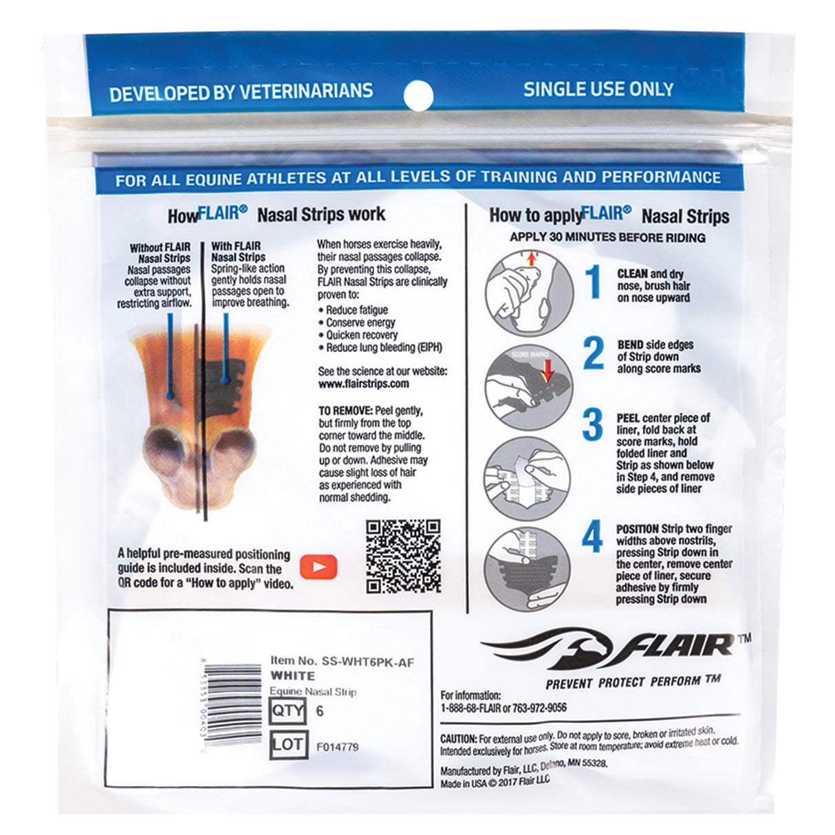 Flair Equine Nasal Strips- 6 Pack