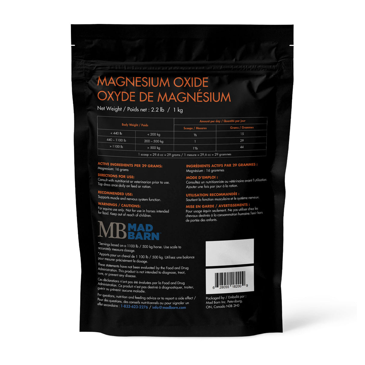 Mad Barn Magnesium Oxide 1 Kg