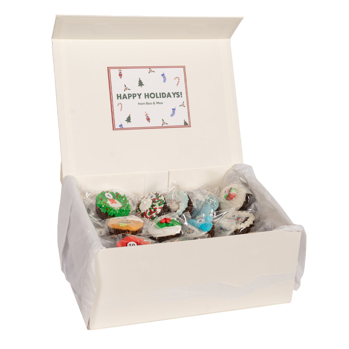 Calendrier de l'Avent des biscuits décorés Boo &amp; Moo