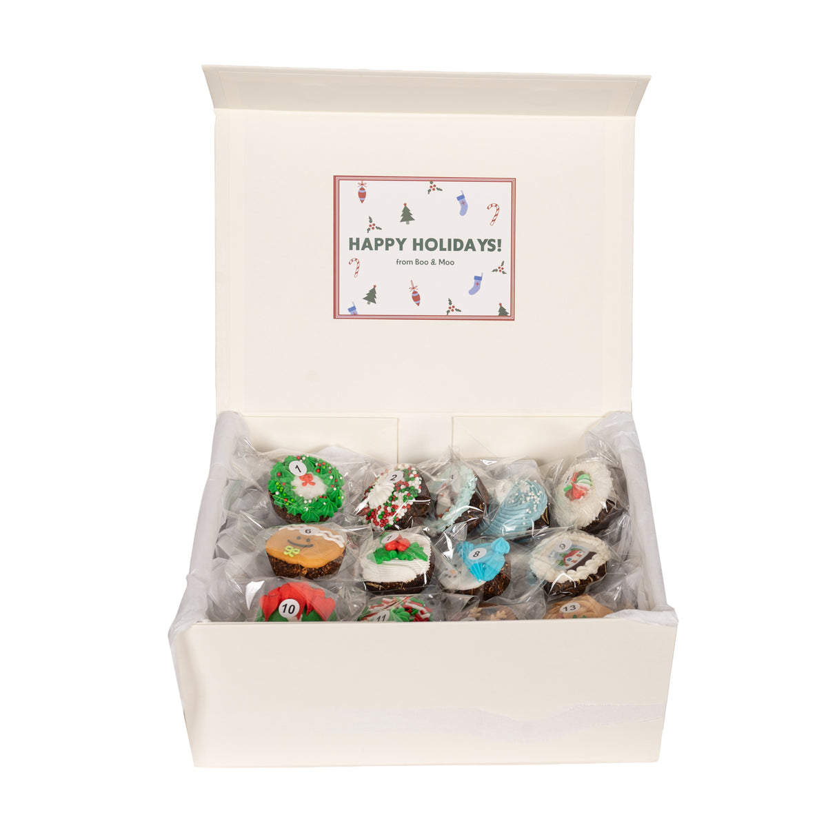 Calendrier de l'Avent des biscuits décorés Boo &amp; Moo