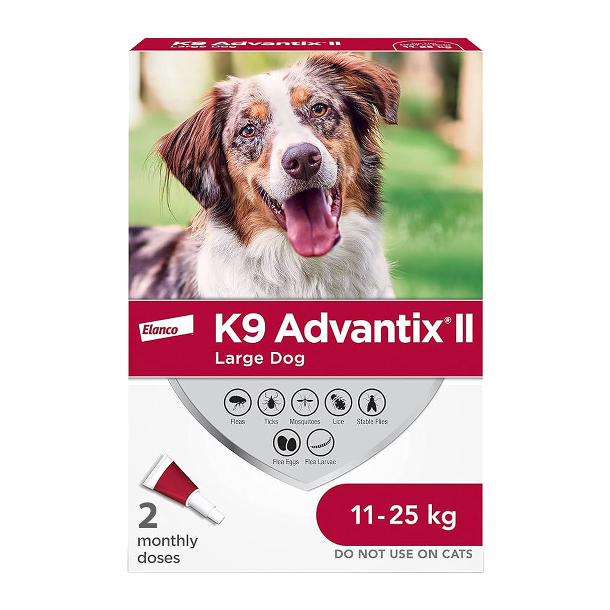 K9 Advantix II Flea & Tick Treatment for Dogs 11 to 25 kg - 2 Doses