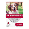 Traitement antipuces et antitiques K9 Advantix II pour chiens de 11 à 25 kg - 2 doses