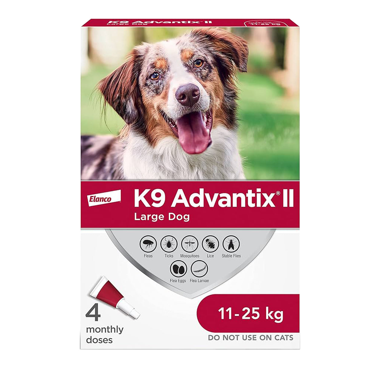 K9 Advantix II Flea & Tick Treatment for Dogs 11 to 25 kg - 4 Doses