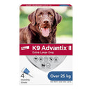 K9 Advantix II Flea & Tick Treatment for Dogs Over 25 kg - 4 Doses
