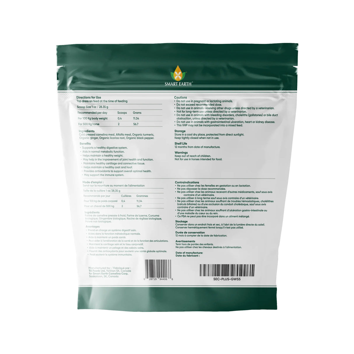 Smart Earth Camelina Plus Bien-être gastrique 2,27 kg