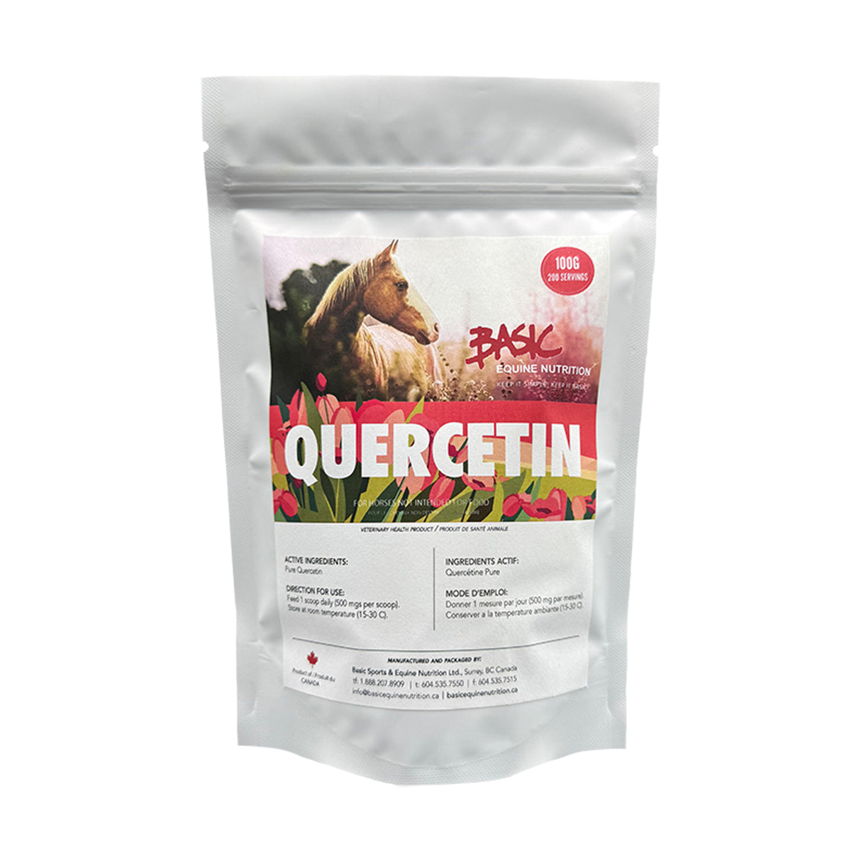 Nutrition équine de base Quercétine 100 g
