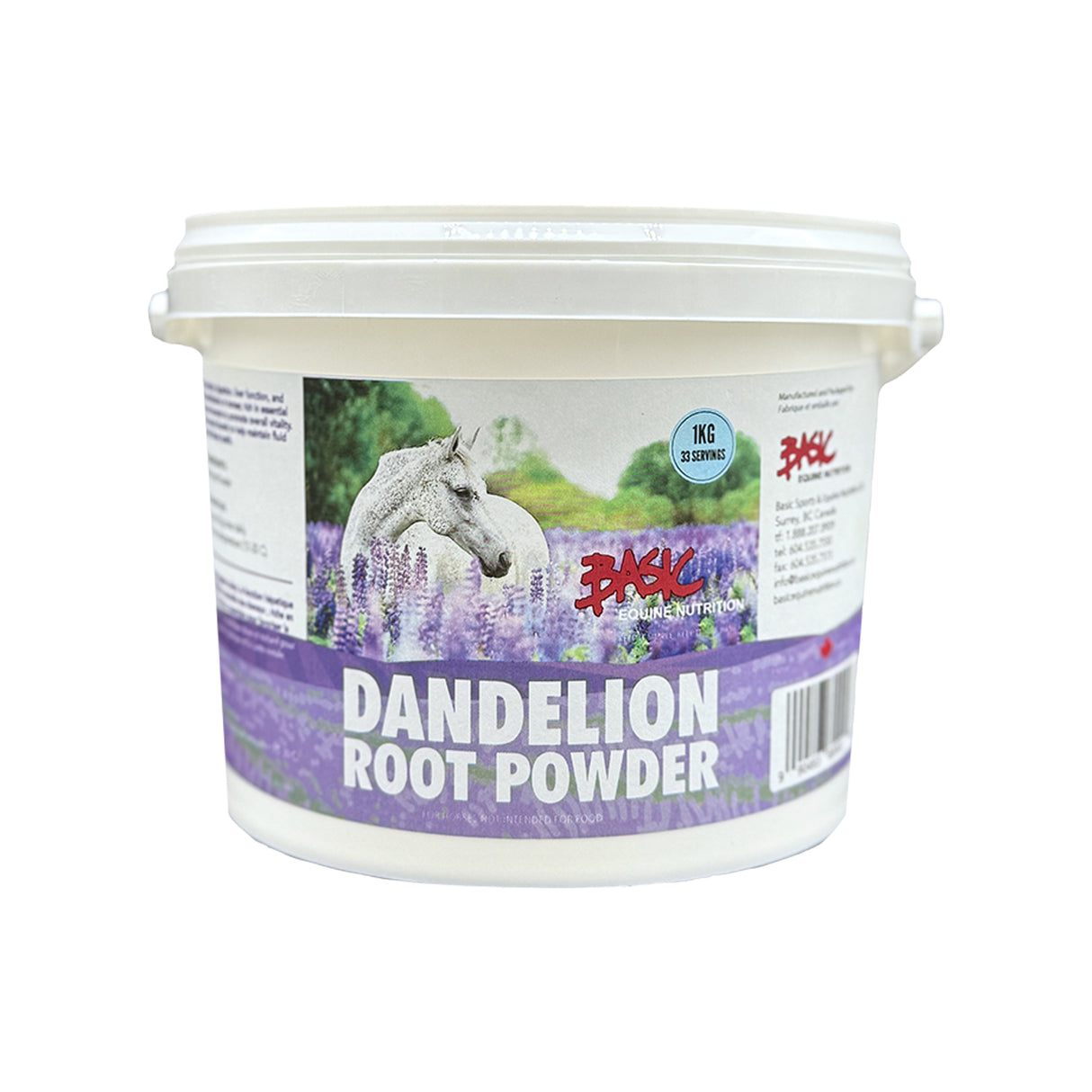 Poudre de racine de pissenlit Basic Equine Nutrition 1 kg