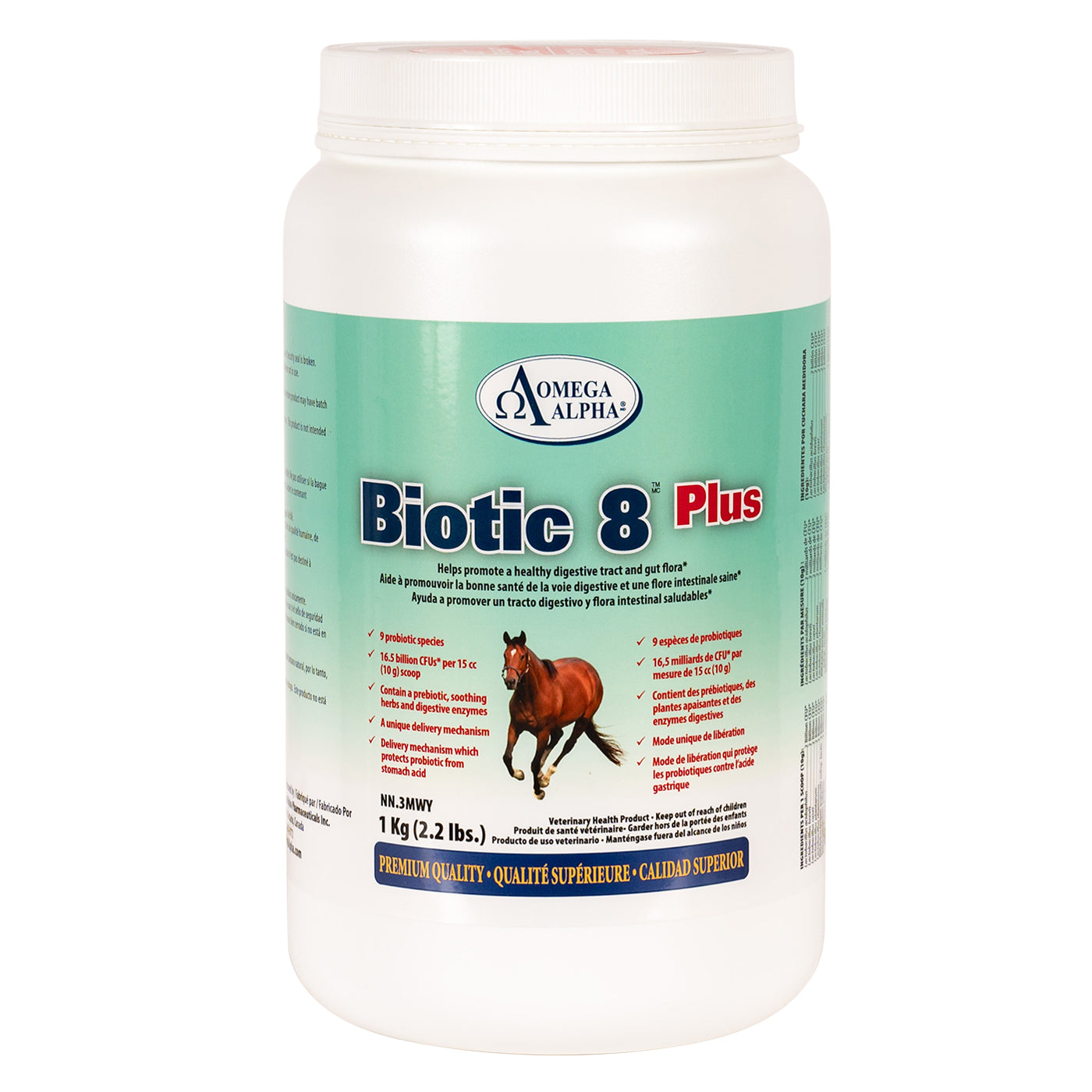 Omega Alpha Biotic 8 Plus 1 Kg – Greenhawk Equestrian Sport