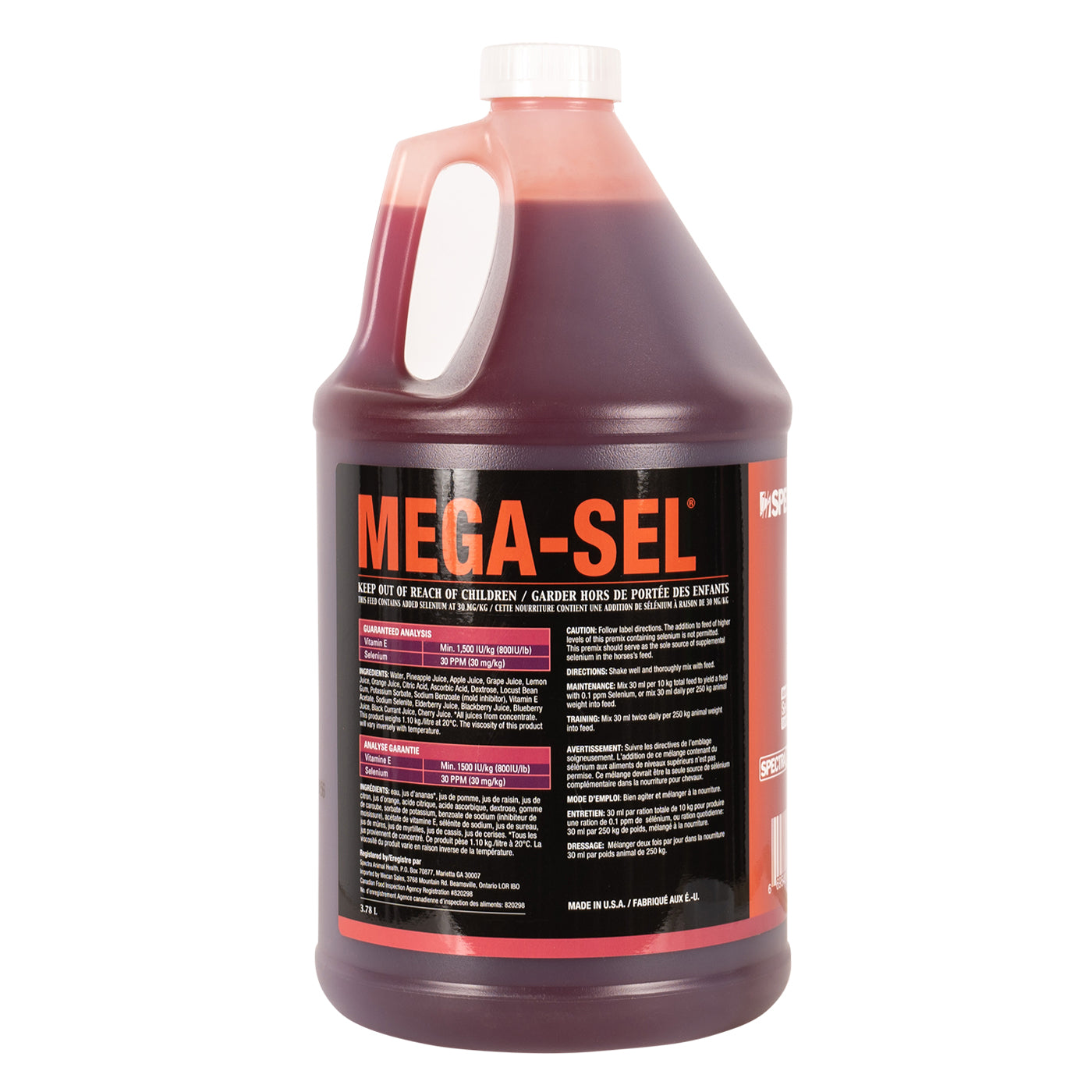 Liquide Spectra Mega-Sel 3,78 L Greenhawk Equestrian Sport Liquide Spectra Mega-Sel 3,78 L Greenhawk Equestrian Sport