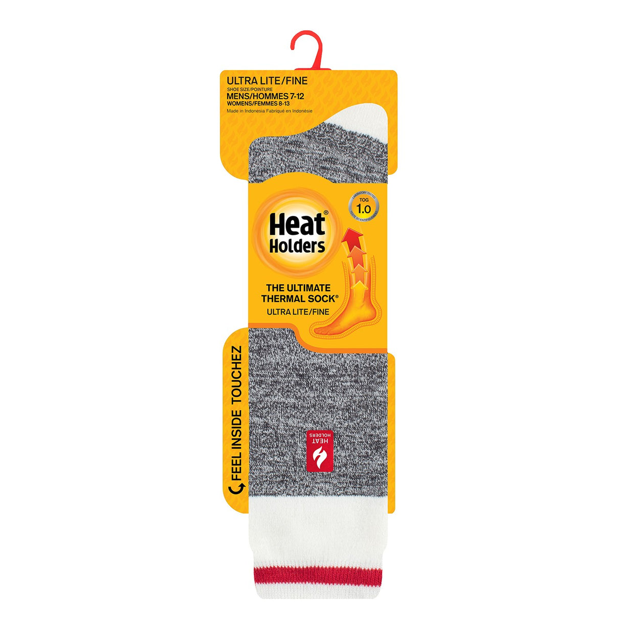 Heat Holders Ultra Lite Charlie Cream Block Twist Tall Socks - Men's