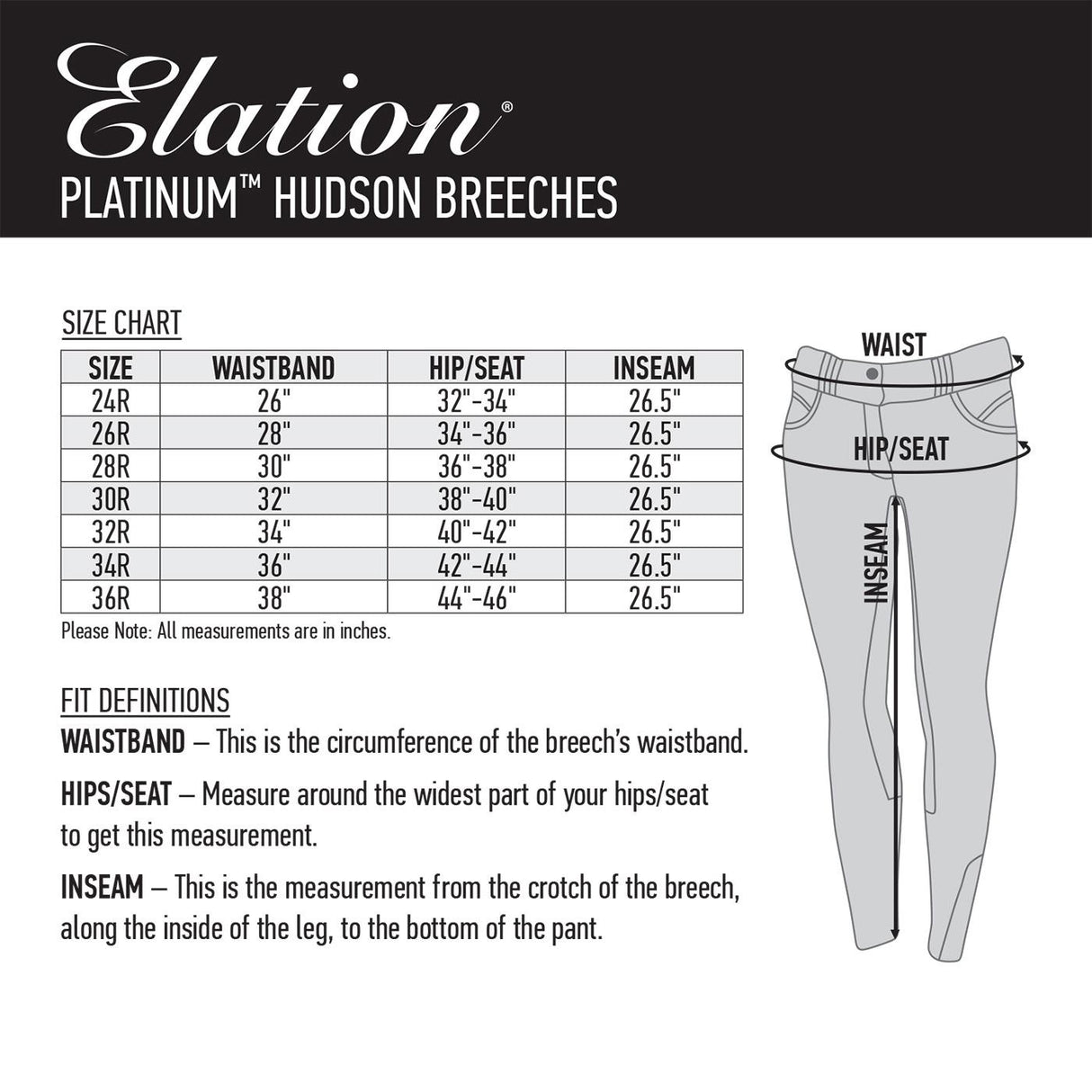 Elation Platinum Hudson Full Seat Breech