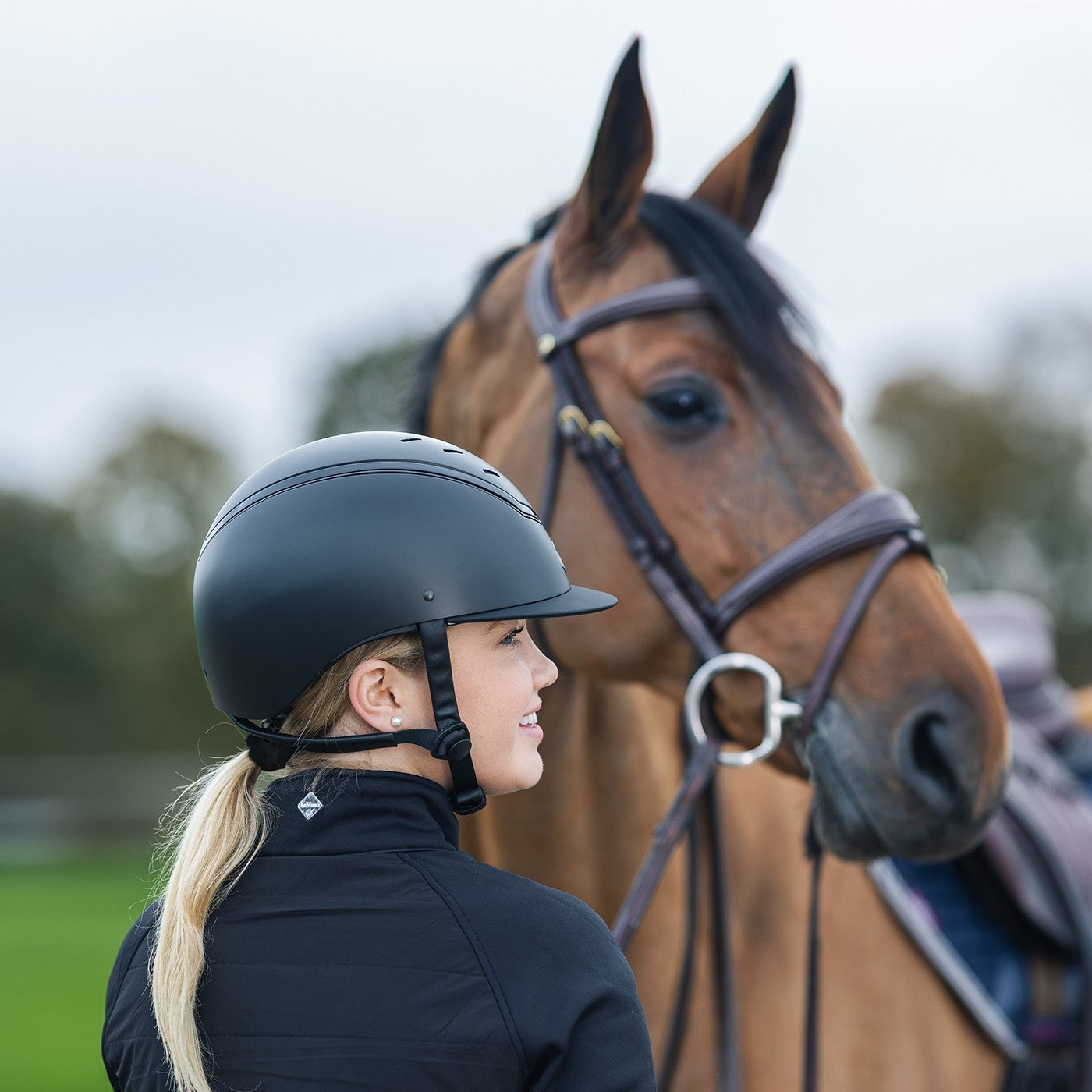 Charles Owen Kylo Regular Peak Helmet Greenhawk Equestrian Sport