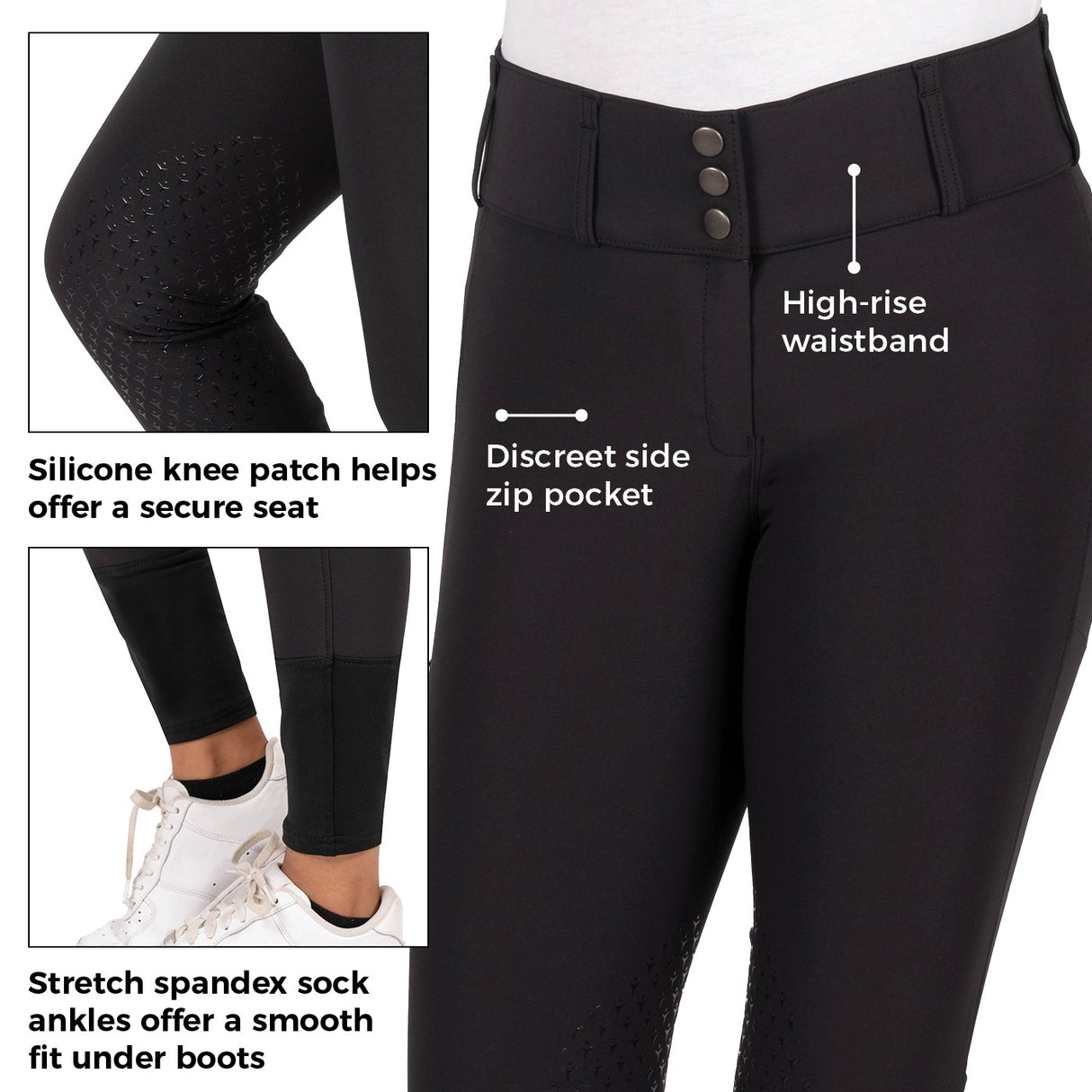 Jockey Zip Pocket Athletic Leggings for Women