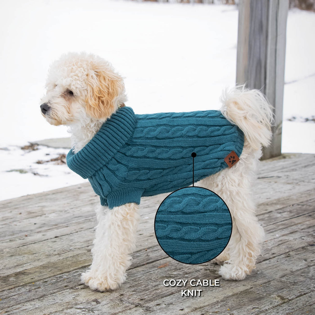 Shedrow K9 Brentwood Cable Knit Dog Sweater