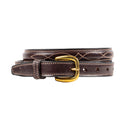 Ceinture en cuir à surpiqûres fantaisie Tory