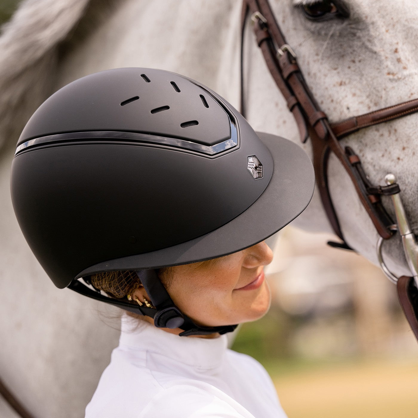 Charles Owen Kylo Wide Peak Helmet Greenhawk Equestrian Sport