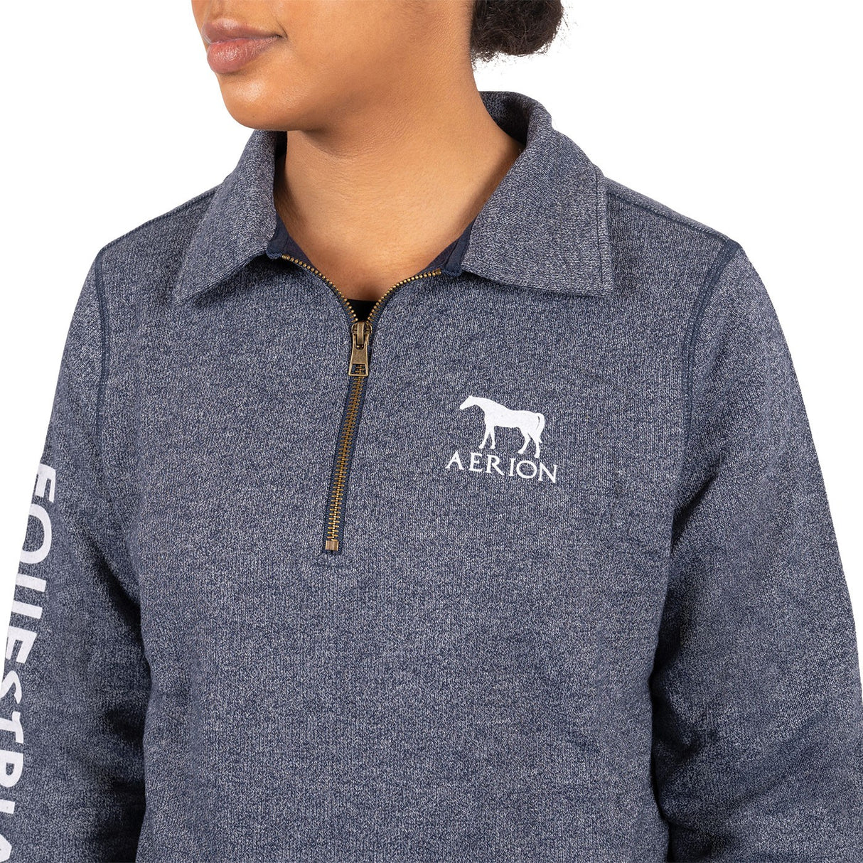 Taupe Grey 1/4 Zip Equestrian Sweatshirt – Gray Equestrian Clothing