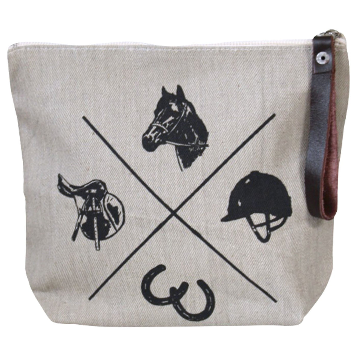 Spiced Equestrian Vintage Rider Makeup Bag