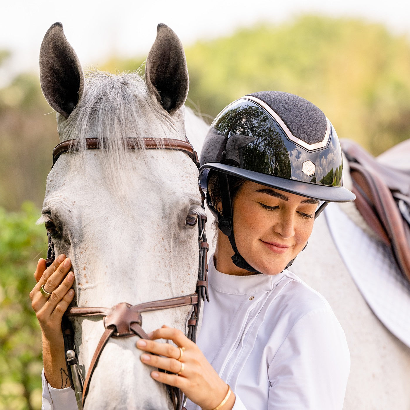 Charles Owen Kylo Wide Peak Helmet Greenhawk Equestrian Sport