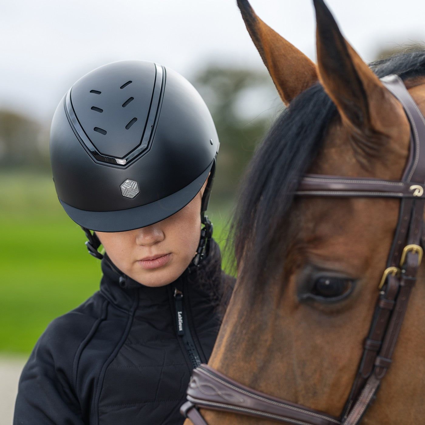 Charles Owen Kylo Regular Peak Helmet Greenhawk Equestrian Sport