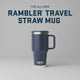 Gobelet de voyage YETI Rambler avec couvercle-paille de couleur assortie 591 mL - Texte manquant