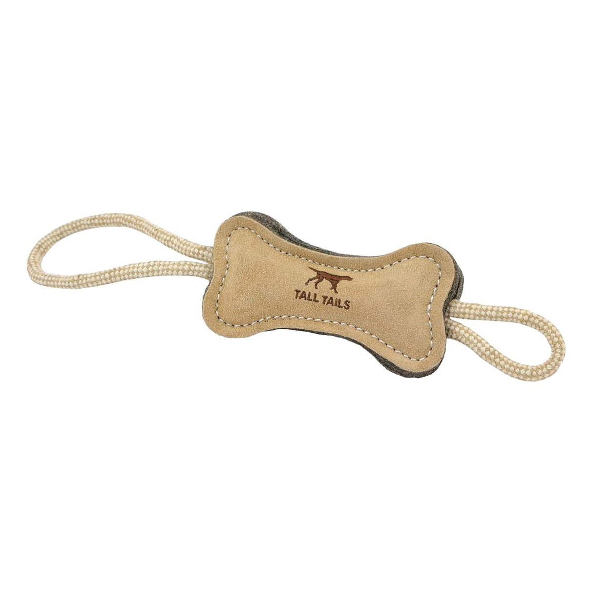 Tall Tails Natural Leather Bone Tug 16 in.