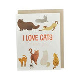I Love Cats Greeting Card