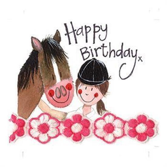 Alex Clark Horse & Rider Happy Birthday Greeting Card