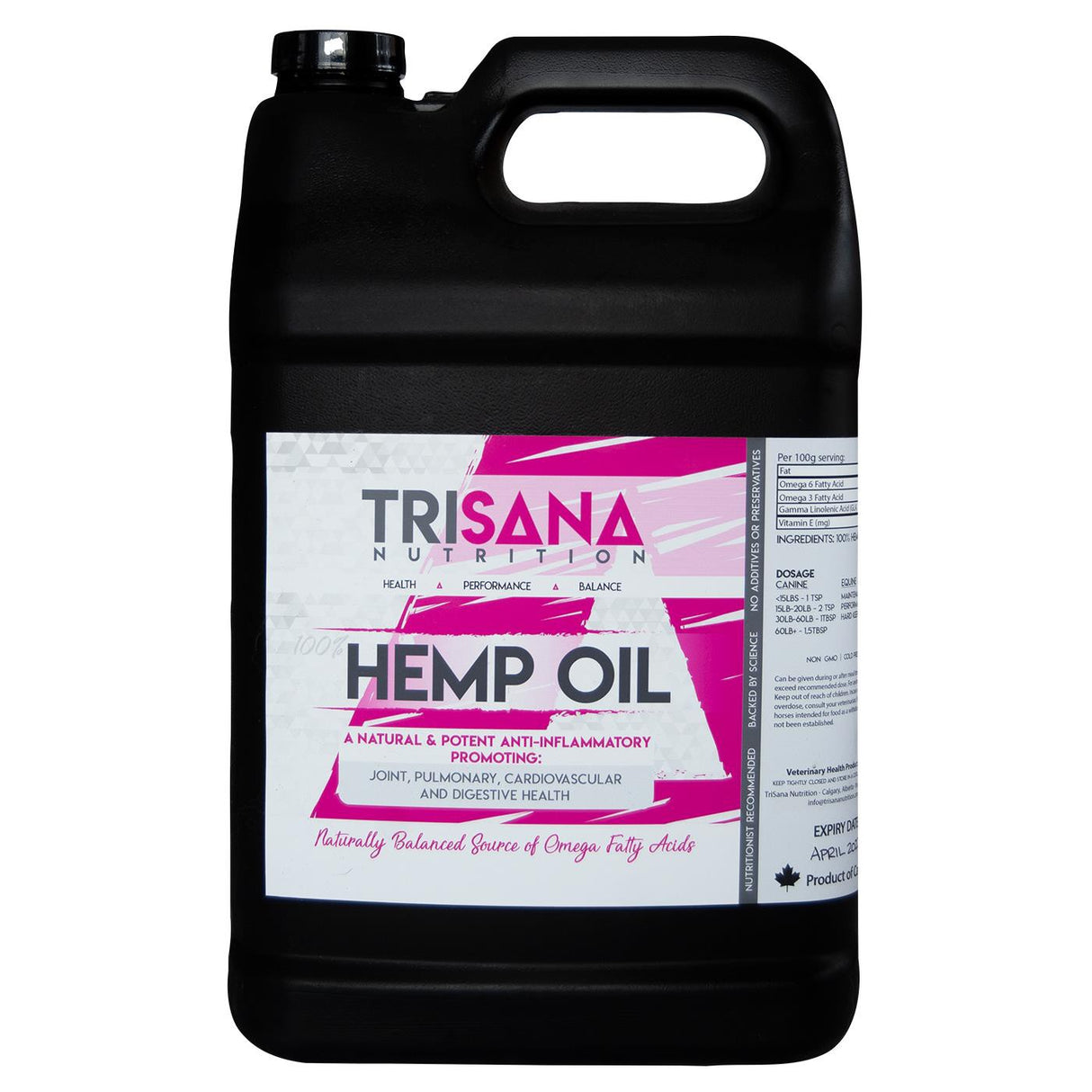 Trisana Hemp Seed Oil 4 L