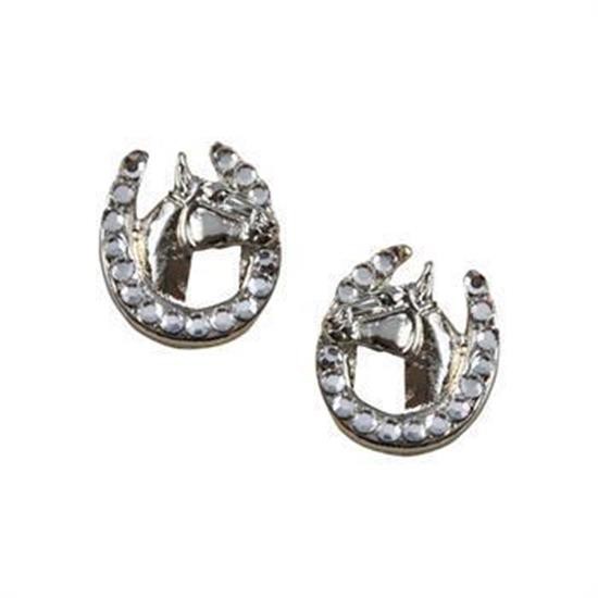 Studded Horseshoe W/ Horsehead Earrings
