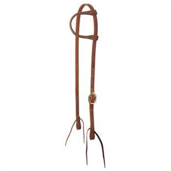 Copper Canyon Harness Leather One Ear Headstall W/ Ties