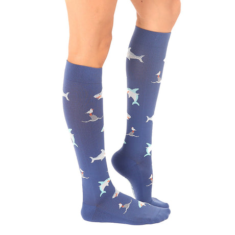 Living Royal Sharks Compression Knee High Unisex Socks