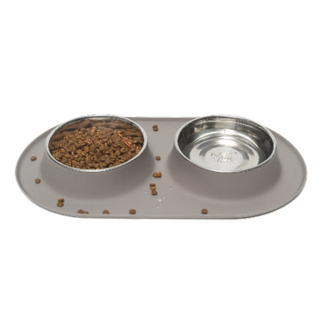 Messy Mutts Gamelle double en silicone pour chien