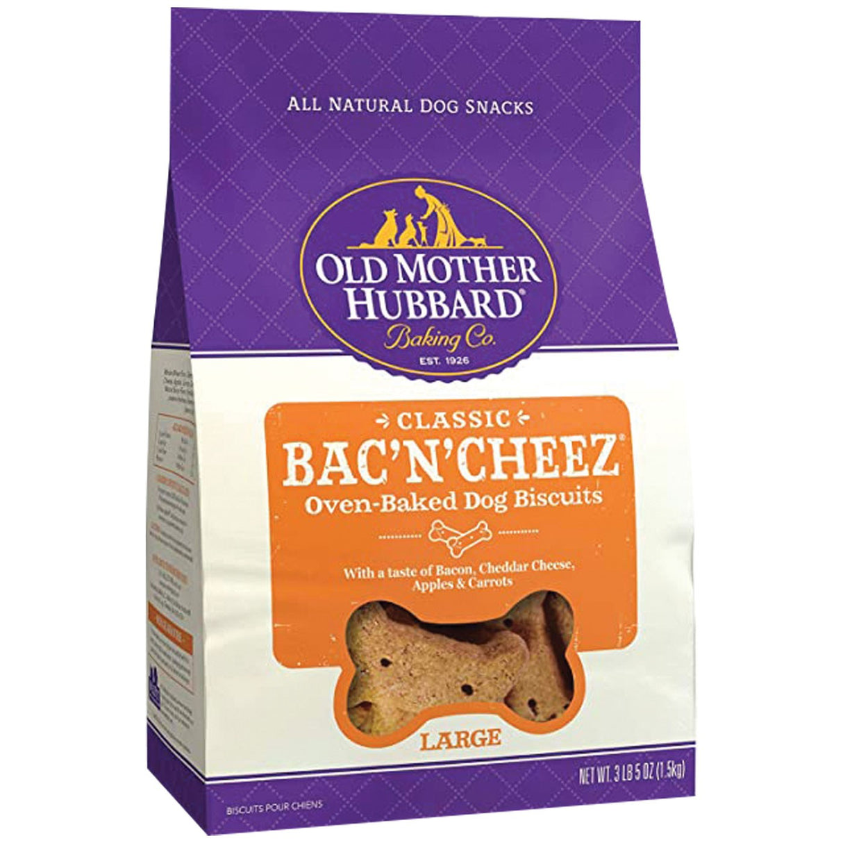 Old Mother Hubbard Bac N Cheez Grands biscuits pour chiens